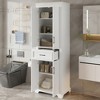 ACEPANO 70.8 in. H Modern Freestanding Bathroom Storage Vanity with 4 Doors, 1 Drawer & Adjustable Shelves-White - 2 of 4