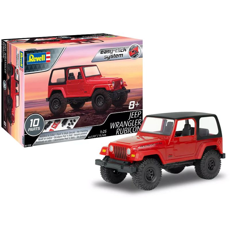 Level 2 Easy-Click Model Kit Jeep Wrangler Rubicon 1/25 Scale Model by Revell, 5 of 7