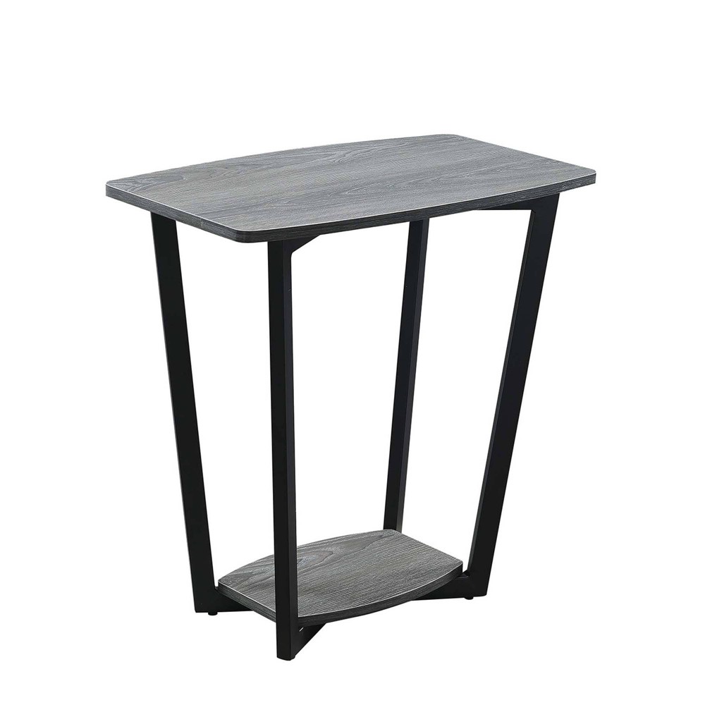 Photos - Coffee Table Graystone End Table Weathered Gray - Breighton Home Gray/Black