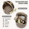 Small Crossbody Bags for Women Vegan Leather Mini Bucket Handbag Removable Shoulder Strap - 4 of 4