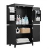 NicBex Bathroom Storage Cabinet with Adjustable Shelves,Bathroom Floor Cabinet with 4-Door,Freestanding Storage Cabinet for Bathroom,Office - 2 of 4