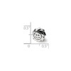 Black Bow Jewelry Sterling Silver Happy Face Sun Bead Charm - 2 of 3