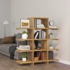 vidaXL Solid Wood Book Cabinet - Teak Bookshelf with Abundant Storage - Sanded Smooth Finish - Multi-Room Use - Home Decor - 2 of 4
