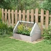Outsunny Raised Garden Bed with Mini Greenhouse, Outdoor Planter Box - 3 of 4