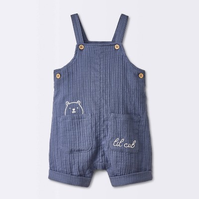 Baby Boys' Gauze Overalls - Cloud Island™ Blue 0-3M