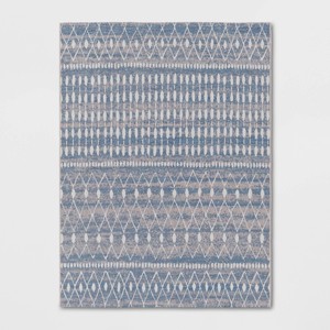 Neutral Moroccan Rectangular Woven Indoor Outdoor Rug - Threshold™ - 1 of 4