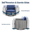 Belord 5 Pieces Outdoor Furniture Patio Set, All Weather Patio Furniture Set with Sofa, Swivel Chair, and Ottoman for Porch Balcony Pool - 3 of 4