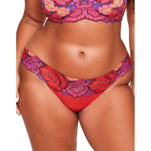 Adore Me Women's Colete Cheeky Panty 4x / Printed Lace C06 Red. : Target