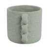 Pottery and Cement Planter with Unique Multi-Loop Handle Design Stylish Contemporary Accent - 3 of 4