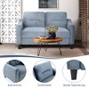 Modern L-Shaped Sectional Sofa Set w/ Plush Flannelette Fabric, Sturdy Hardwood Frame & Supportive Memory Foam Cushions - 3 of 4