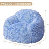 Bean Bag Chair, Adult Bean Bag Couch with Armrest, Soft Fluffy Faux Fur Beanbag Chair for Reading, Plush Lazy Sofa High-Density Foam Floor Sofa - 2 of 4