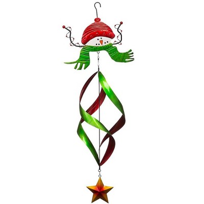 Plow & Hearth Holiday Snowman Twirler With Red Hat