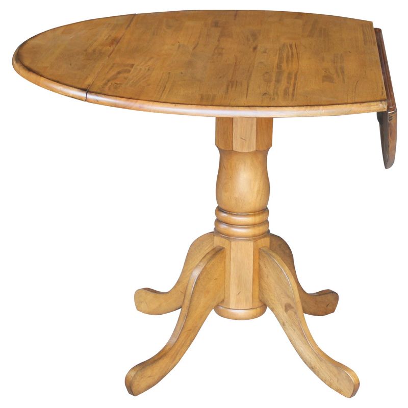 42" Mason Round Dual Drop Leaf Dining Table - International Concepts, 3 of 10