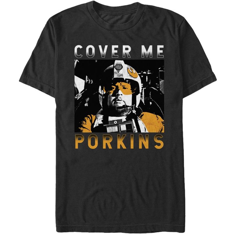 Men's Star Wars Cover Me Porkins T-Shirt, 1 of 5