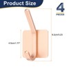 Unique Bargains Aluminum Self-Adhesive Rust-proof Bathroom Kitchen Towel Hooks - 2 of 3