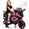 6V Kids Ride On Motorcycle w/Training Wheels, Electric Bike Toy w/Headlight, Horn & Music, Gift for Ages 3-6 - 2 of 4
