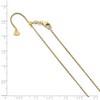 Black Bow Jewelry 1.25mm 14k Yellow Gold Adjustable Flat Cable Chain Necklace - 2 of 4
