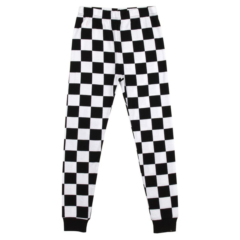 Looney Tunes What Do You Mean No Candy Youth Boy's Black & White Checkered Short Sleeve Shirt & Sleep Pants Set, 4 of 5