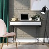 GDFStudio Moulton Modern 39" Computer Desk with Metal Legs - 2 of 4