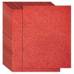 Bright Creations 24 Sheets Red Glitter Cardstock Paper for Scrapbooking, Arts, DIY Sparkle Crafts, 280gsm, 8.5 x 11 In