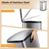 13 Gallon (50L) Step-On Trash Can with Soft-Close Lid and Hands-Free Foot Pedal Brushed Stainless Steel Fingerprint-Resistant Garbage Bin - 4 of 4