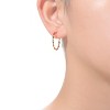 Sleek 14K Yellow Gold Plated Open Hoop Earrings with a Modern, Minimalist Design for Effortless Sophistication - 2 of 4