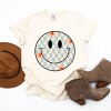 Simply Sage Market Checkered Smiley Face Garment Dyed Tee - 3 of 4