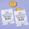 Big Dot of Happiness Goth Girl Paper Treat Bags, Black & Purple Party Individual Candy Snack Favors, Greaseproof White Sandwich Cookie Bags - 25 Count - 2 of 4