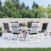 vidaXL Highback Chair Cushions 6 pcs Melange Anthracite 47.2"x19.7"x2.8" Fabric - 4 of 4