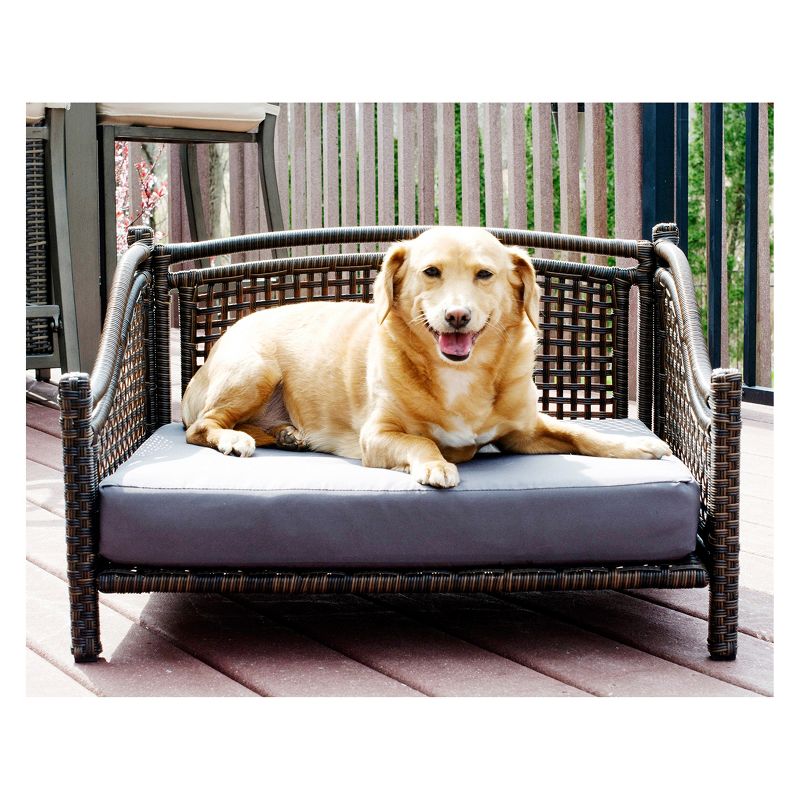 Iconic Pet Beds for Dogs and Cats - Rattan Maharaja Bed - Brown, 4 of 7