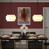 Hudson and Canal 16" Wide 2-Light Pendant with Tiered Fabric Shade - 4 of 4