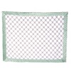 Bacati - Grey Dots with Solid Border Blanket (Grey Dots/Mint Border) - 2 of 4