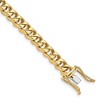 Black Bow Jewelry 7mm 14K Yellow Gold Solid Classic Curb Chain Bracelet, 8 Inch - 2 of 3