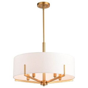 Vaxcel Surrey 5 - Light Chandelier in  Natural Brass - 1 of 4