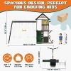AMERLIFE Wooden Outdoor Swing Set with Playhouse, Slides, Swings, Climbing Wall & Ladder, Multi-Activity Backyard Playground for Kids Ages 3–8 - 2 of 4