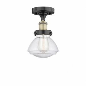 Olean - 1 Light Semi-Flush Mount In Art Deco Style-8.25 Inches Tall and 6.5 Inches Wide - 1 of 1