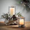 6.75"H and 9"H Sullivans Metal Glass Pillar Holder - Set of 2, Silver - 3 of 3