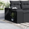 vidaXL Black Poly Rattan Storage Shelves – Set of 2 – Outdoor/Garden/Patio/Backyard - 4 of 4