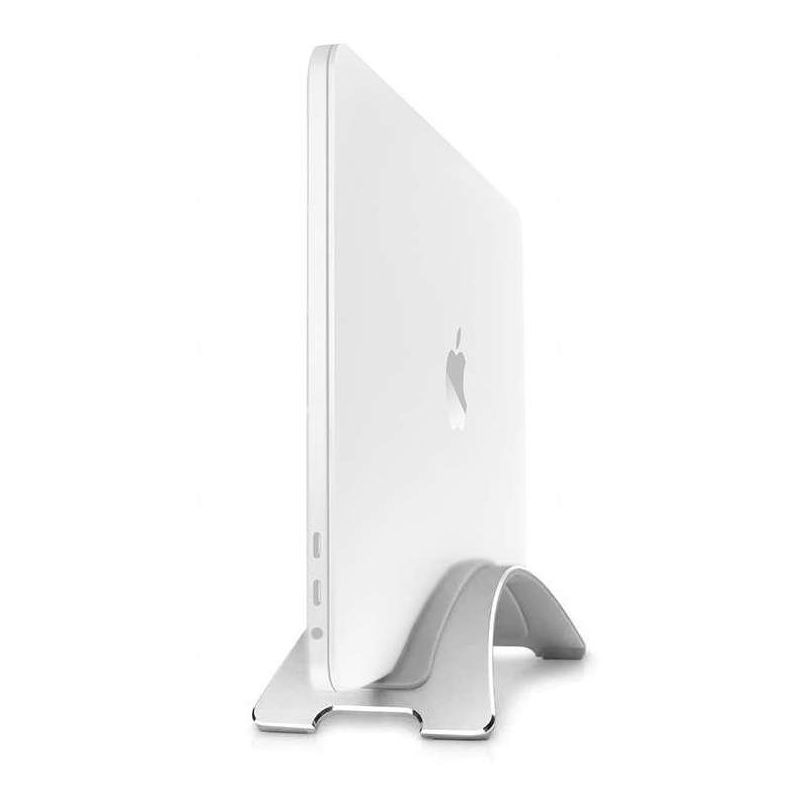 Twelve South BookArc for MacBook Space-saving vertical stand to organize work & home office Now compatible with M1 MacBooks silver, 3 of 5