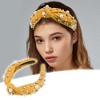 Unique Bargains Women's Knotted Simulated Pearl Rhinestones Headband 1.18" Wide 1Pc - 2 of 4