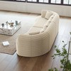 Resenkos 106.3" Curved Sectional Sofa, 4-Seater Corduroy Cloud Couch with 6 Pillows and Memory Foam, - 4 of 4