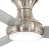 54" Minka Aire Modern Hugger Outdoor Ceiling Fan with LED Light Remote Control Brushed Nickel Opal Glass Wet Rated for Patio Porch - 3 of 4