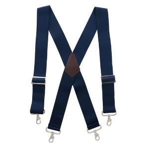 CTM Men's Industrial Terry Logger Suspenders with Metal Swivel Hook Ends - 1 of 4