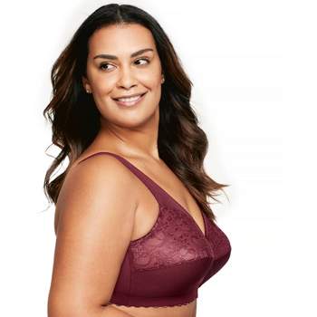 Glamorise Womens Magiclift Cotton Support Wirefree Bra 1001 Lilac 42f :  Target