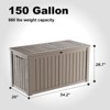 Infurnic Deck Boxes, Outdoor Patio Storage Box with Large Storage Capacity for Storage Patio Furniture Garden Tools, Brown, 54.2"*26"*28.7" - 4 of 4