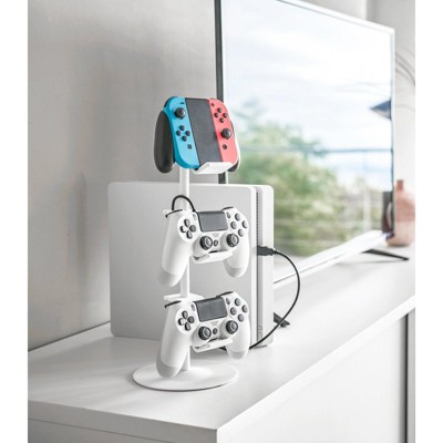Black Adjustable Steel Game Controller Stand with Tiers