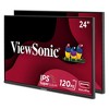 ViewSonic VA2456A-MHD_H2 Dual Monitor Pack Head-Only 1080p IPS Frameless Monitors with 120Hz, Eye Care, VESA Mountable, HDMI, DisplayPort, and VGA - 2 of 4