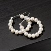 Ross-Simons 4-5mm Cultured Pearl Hoop Earrings in Sterling Silver - 3 of 4