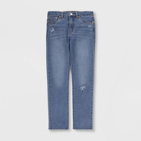 Levi's® Girls' High-rise Straight Jeans - Medium Wash : Target