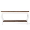 Gulches Vintage French Console Table, 2 Shelves, White & Brown, Extra Long 70.9", Sofa/Hallway Table - 2 of 4